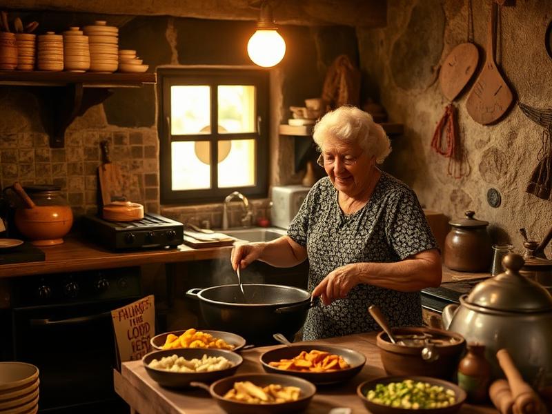 A Avó Zé na cozinha tradicional